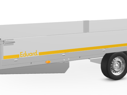 Eduard Geremde Eduard plateauwagen - 606x220 cm - 3500 kg bruto laadvermogen - 63 cm laadvloerhoogte - 30 cm borden - tridem asser