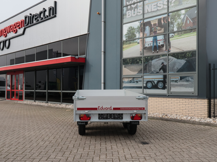 Eduard Hersft aanbieding! achterwaartse kipper - 256x150 cm - 2700 kg bruto laadvermogen - handpomp - 72 cm laadvloerhoogte - dubbelasser