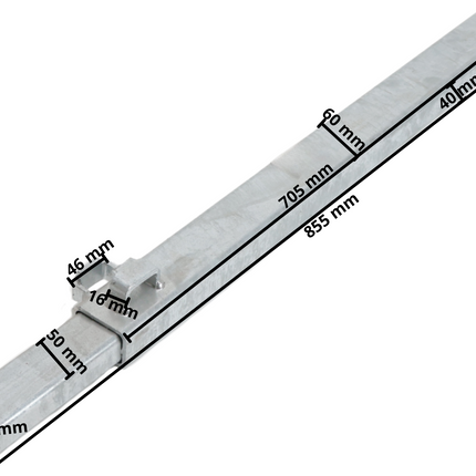 Eduard Hoekpaal/hoekrong Eduard 70 cm rechtsachter linksvoor - voor loofrekken en opzetborden
