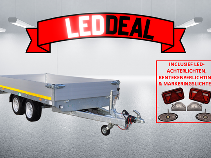 Eduard LED DEAL geremde Eduard plateauwagen - 310x160 cm - 2000 kg -  inclusief MultiLED verlichting & LED martkeringsverlichting
