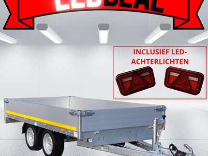 Eduard LED DEAL geremde Eduard plateauwagen - 310x160 cm - 2000 kg -  inclusief MultiLED verlichting & LED martkeringsverlichting