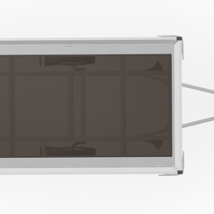 Eduard Ongeremde Eduard plateauwagen - 256x150 cm - 750 kg bruto laadvermogen - 72 cm laadvloerhoogte - 40 cm borden - enkelasser