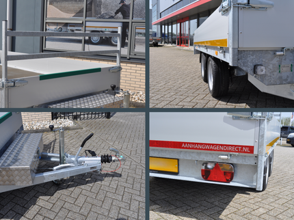 Eduard Performance edition - geremde Eduard plateauwagen - 330x180 cm - 2700 kg bruto laadvermogen - 63 cm laadvloerhoogte - inclusief gemonteerde disselkist & voorrek