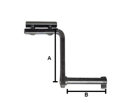 Eduard Scharnier compleet voor achterklep aanhanger - 91x70 mm inclusief veiligheidspal
