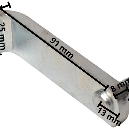 Eduard Scharnier compleet voor achterklep aanhanger - 91x70 mm inclusief veiligheidspal