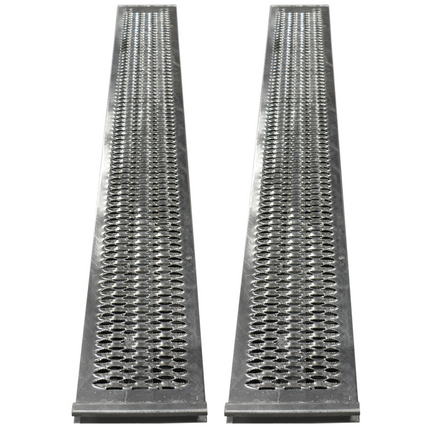 Eduard Set van 2 oprijplaten  - 244x30x7,5 cm - staal - 2200 kg maximaal draagvermogen