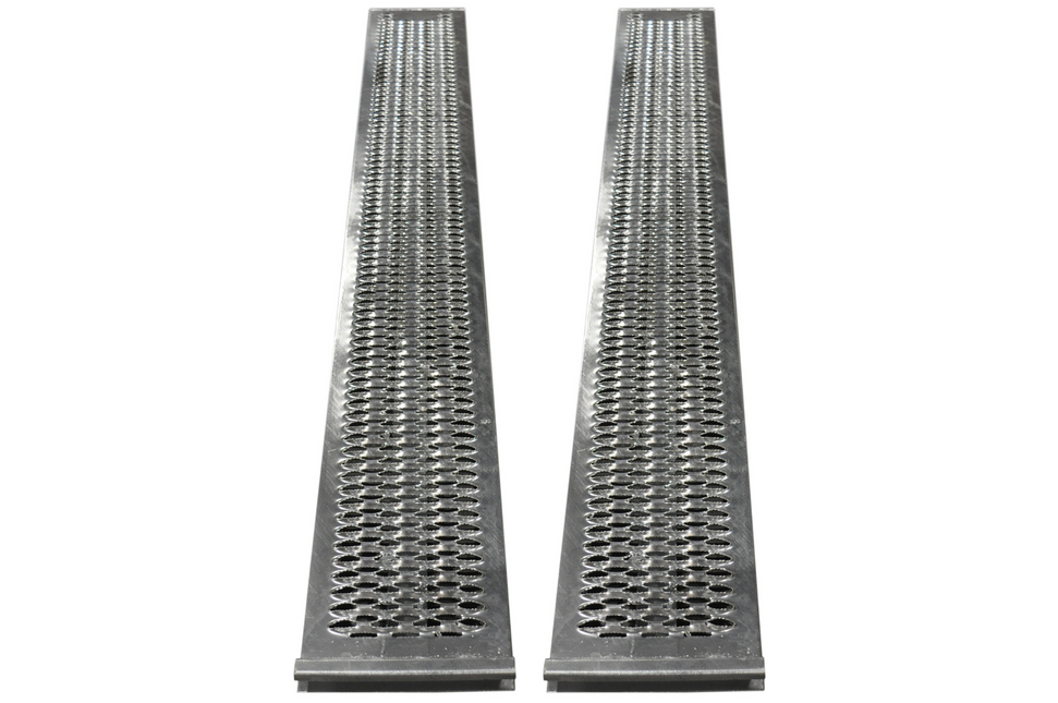 Eduard Set van 2 oprijplaten  - 244x30x7,5 cm - staal - 2200 kg maximaal draagvermogen