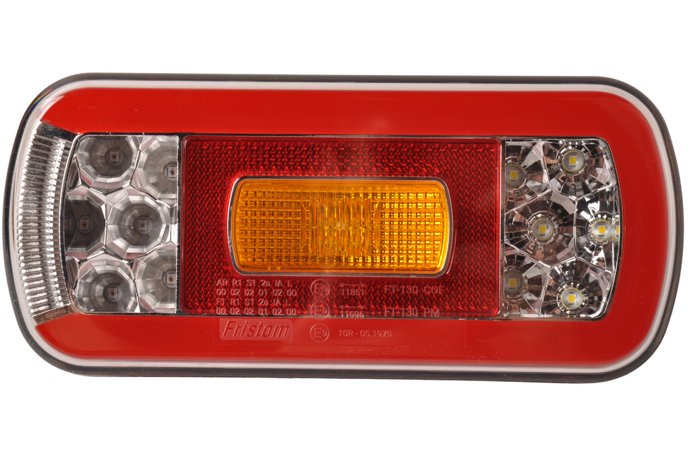 Fristom Achterlicht - Fristom FT-130 LED - rechts - 220x110x50,5 mm - inclusief achteruitrijverlichting