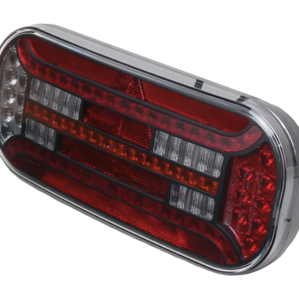 Fristom Achterlicht - Fristom FT-610 LED - rechts - 302x130x51 mm - met dynamische richtingaanwijzer - 100 cm losse draad aansluiting