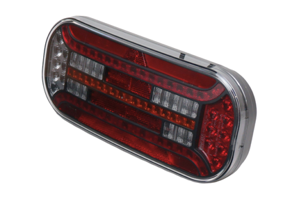 Fristom Achterlicht - Fristom FT-610 LED - rechts - 302x130x51 mm - met dynamische richtingaanwijzer - 100 cm losse draad aansluiting