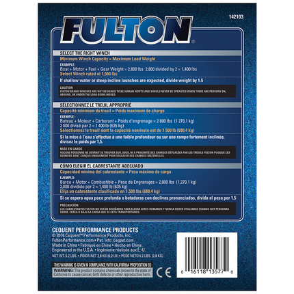 Fulton Ongeremde handlier - Fulton T1300 - 590/300 kg