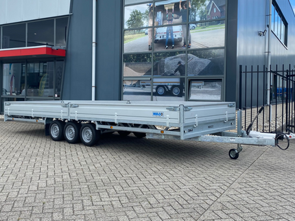 Hulco Geremde Hulco Medax 3 plateauwagen - 611x203 cm laadoppervlak - 3500 kg bruto laadvermogen - 30 cm borden
