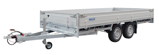 Hulco Geremde Hulco Medax plateauwagen - 335x183 cm - 3000 kg bruto laadvermogen - 30 cm borden