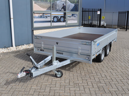 Hulco Geremde Hulco Medax plateauwagen - 335x183 cm - 3000 kg bruto laadvermogen - 30 cm borden