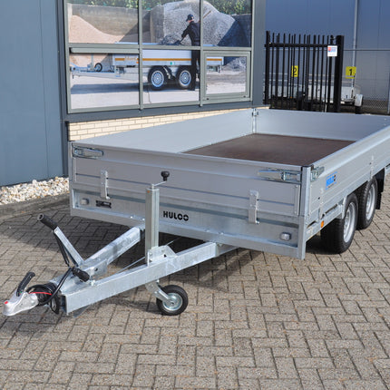 Hulco Geremde Hulco Medax plateauwagen - 335x183 cm - 3000 kg bruto laadvermogen - 30 cm borden