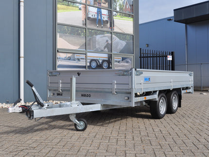Hulco Geremde Hulco Medax plateauwagen - 335x183 cm - 3000 kg bruto laadvermogen - 30 cm borden