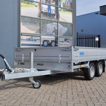 Hulco Geremde Hulco Medax plateauwagen - 335x183 cm - 3000 kg bruto laadvermogen - 30 cm borden