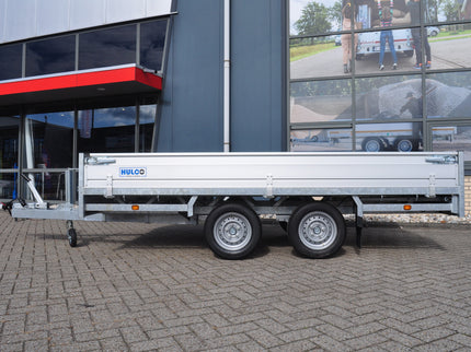 Hulco Geremde Hulco Medax plateauwagen - 335x183 cm - 3000 kg bruto laadvermogen - 30 cm borden