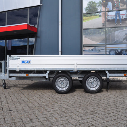 Hulco Geremde Hulco Medax plateauwagen - 335x183 cm - 3000 kg bruto laadvermogen - 30 cm borden