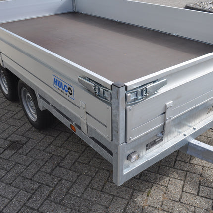 Hulco Geremde Hulco Medax plateauwagen - 335x183 cm - 3000 kg bruto laadvermogen - 30 cm borden