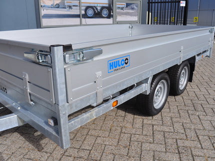 Hulco Geremde Hulco Medax plateauwagen - 335x183 cm - 3000 kg bruto laadvermogen - 30 cm borden