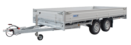 Hulco Geremde Hulco Medax plateauwagen - 405x203 cm - 3000 kg bruto laadvermogen - 30 cm borden