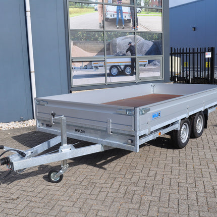 Hulco Geremde Hulco Medax plateauwagen - 405x203 cm - 3000 kg bruto laadvermogen - 30 cm borden