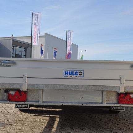 Hulco Geremde Hulco Medax plateauwagen - 405x203 cm - 3000 kg bruto laadvermogen - 30 cm borden