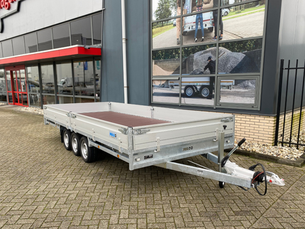 Hulco Geremde Hulco Medax plateauwagen - 502x203 cm - 3500 kg bruto laadvermogen - 30 cm borden - tridemasser