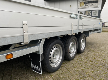 Hulco Geremde Hulco Medax plateauwagen - 502x203 cm - 3500 kg bruto laadvermogen - 30 cm borden - tridemasser