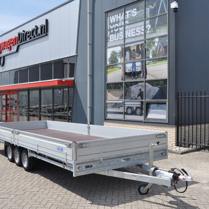 Hulco Geremde Hulco Medax plateauwagen - 611x223 cm - 3500 kg bruto laadvermogen - 30 cm borden