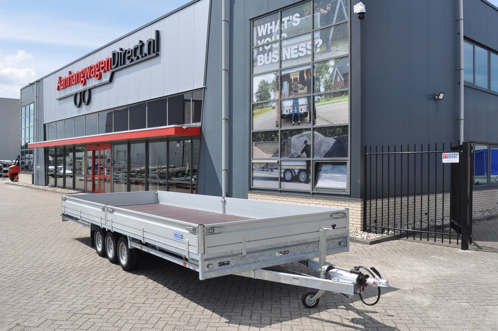 Hulco Geremde Hulco Medax plateauwagen - 611x223 cm - 3500 kg bruto laadvermogen - 30 cm borden