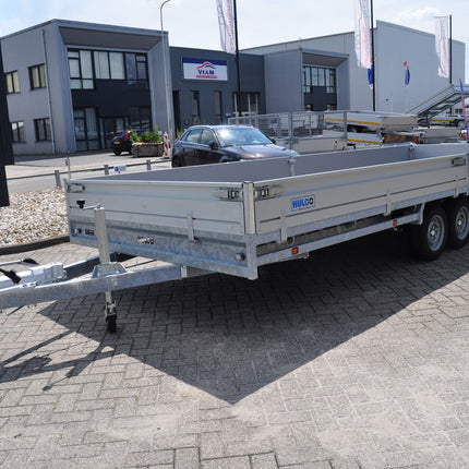Hulco Geremde Hulco Medax plateauwagen - 611x223 cm - 3500 kg bruto laadvermogen - 30 cm borden