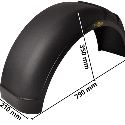 Humbaur Humbaur kunststof spatbord 14 inch - links - 790x210x350 mm