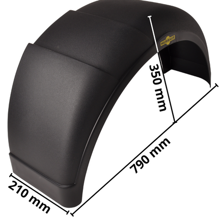 Humbaur Humbaur kunststof spatbord 14 inch - rechts - 790x210x350 mm