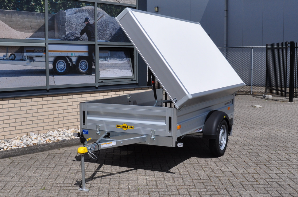 Humbaur Multifunctionele bakwagen met afneembare deksel - HA 752513 KV - 750kg - 251x131 cm  - ongeremd