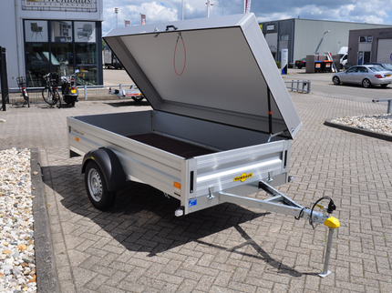 Humbaur Multifunctionele bakwagen met afneembare deksel - HA 752513 KV - 750kg - 251x131 cm  - ongeremd
