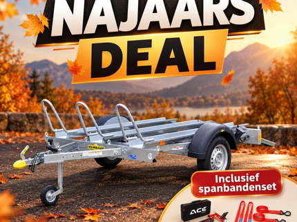 Humbaur Najaarsdeal! - motor aanhanger - 750 kg bruto laadvermogen - Humbaur - inclusief spanbanden set