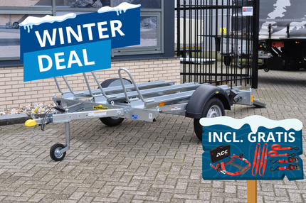 Humbaur Winter AANBIEDING! - motor aanhanger - 750 kg bruto laadvermogen - Humbaur - inclusief spanbanden set