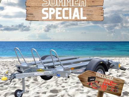 Humbaur Zomer aanbieding! - motor aanhanger - 750 kg bruto laadvermogen - Humbaur - inclusief spanbanden set