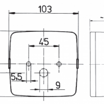Jokon Jokon 3-functie achterlicht 100x103x55 mm - links en rechts toepasbaar