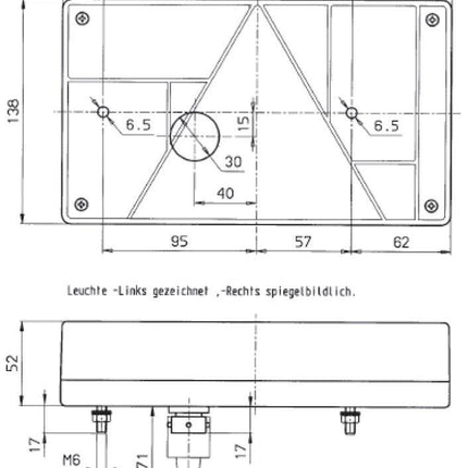 Jokon Los glas voor de Jokon Technokon 1 links - inclusief driehoek reflector