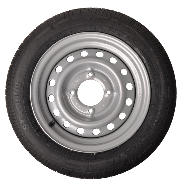 Kargotrail Compleet aanhanger wiel - 145/70R13 - steekmaat: 4x115 - draagvermogen: 425 kg - naafdiameter: 85 mm