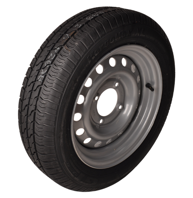 Kargotrail Compleet aanhanger wiel - 145/70R13 - steekmaat: 4x115 - draagvermogen: 425 kg - naafdiameter: 85 mm