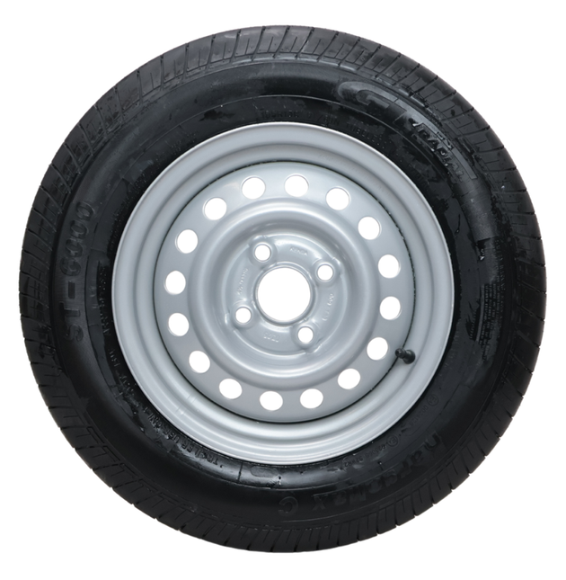 Kargotrail Compleet aanhanger wiel - 155/80R13 - steekmaat: 4x100 - draagvermogen: 615 kg - naafdiameter: 57 mm