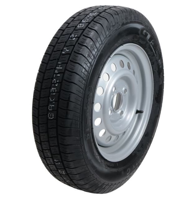Kargotrail Compleet aanhanger wiel - 155/80R13 - steekmaat: 4x100 - draagvermogen: 615 kg - naafdiameter: 57 mm