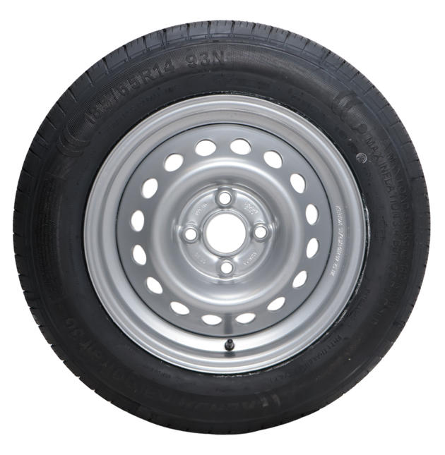 Kargotrail Compleet aanhanger wiel - 185/65R14C - steekmaat: 4x100 - draagvermogen: 650kg - naafdiameter: 57 mm