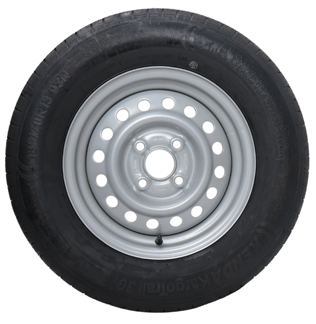 Kargotrail Compleet aanhanger wiel - 185/70R13 - steekmaat: 4x100 - draagvermogen: 600 kg - naafdiameter:  57 mm