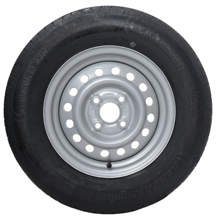 Kargotrail Compleet aanhanger wiel - 185/70R13 - steekmaat: 4x100 - draagvermogen: 600 kg - naafdiameter:  57 mm