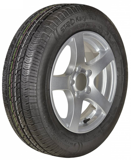 Kargotrail Compleet aanhanger wiel - 185/80R14 - lichtmetalen velg - steekmaat: 5x112 - draagvermogen: 900 kg - naafdiameter: 67 mm - ET30